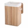 Folding Laundry Basket From Bamboo XL 72 Lt Color Coffee Open Songmics